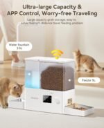 ROJECO Automatic Cat Feeder WiFi,APP Control Cat Food Dispenser,Timed Auto Pet Feeder for Cats and Dogs,5L Cat Feeder Automatic and 3.5L Gravity Water Dispenser,8.5L Cat Food and Water Dispenser - Image 6