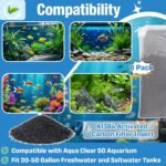 8-Pack A1384 Activated Carbon Filter Inserts Compatible with Aqua Clear 50/Fluval 50 Aquarium, Charcoal Media Bags Fit 20-50 Gallon Freshwater and Saltwater Tanks - Image 4