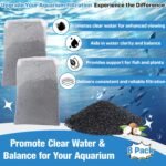 8-Pack A1384 Activated Carbon Filter Inserts Compatible with Aqua Clear 50/Fluval 50 Aquarium, Charcoal Media Bags Fit 20-50 Gallon Freshwater and Saltwater Tanks - Image 5