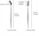 2 Pcs Reptile Feeding Tongs with Rubber Tip,Long Tweezers with Straight Curved Head,Stainless Steel Feeder Tool,for Lizards,Gecko,Snake,Bearded Dragon,Aquarium Terrarium (10.6in) - Image 3