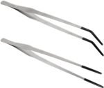 2 Pcs Reptile Feeding Tongs with Rubber Tip,Long Tweezers with Straight Curved Head,Stainless Steel Feeder Tool,for Lizards,Gecko,Snake,Bearded Dragon,Aquarium Terrarium (10.6in) - Image 4