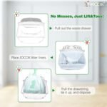 Drawstring Litter Box Liners Compatible with Robot, Heavy Duty Self-Cleaning Litter Boxes Waste Drawer Liners Replacement Bags (50pcs) - Image 6