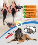 Dog Pet Grooming Hammock, Dog Hanging Harness for Nail Clipping, Dog Nail Trimming Cutting Hammock, Dog Grooming Sling Holder for Dogs with Wide Strap Sewed (Max 40LB / Medium Orange) - Image 3