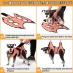 Dog Pet Grooming Hammock, Dog Hanging Harness for Nail Clipping, Dog Nail Trimming Cutting Hammock, Dog Grooming Sling Holder for Dogs with Wide Strap Sewed (Max 40LB / Medium Orange) - Image 5