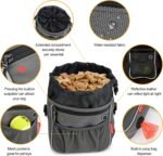 Dog Treats Pouch Pets Walking Bag, Treat Tote Carry Kibble Snacks Toys for Training Reward Walking, Grey - Image 3