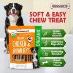 Chewmasters Organic Chicken & Brown Rice Dog Treats, 2 Pound Bag, 100% Organic, Made in The USA, Corn, Soy & Wheat Free, No by-Products, Real Meat Dog Treat - Image 3