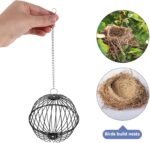 2pcs Black Metal Hanging Suet Feeder Basket with Stainless Steel Food Ball Cage for Outdoor Bird - Image 10