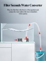 UPETTOOLS Pro 4 in 1 Aquarium Internal Filter ，Internal Filter with Fish Safe，Filtration Rainfall Oxygen Pump Wave Maker for 5 to 30 Litre Tanks 6W Models - Image 4