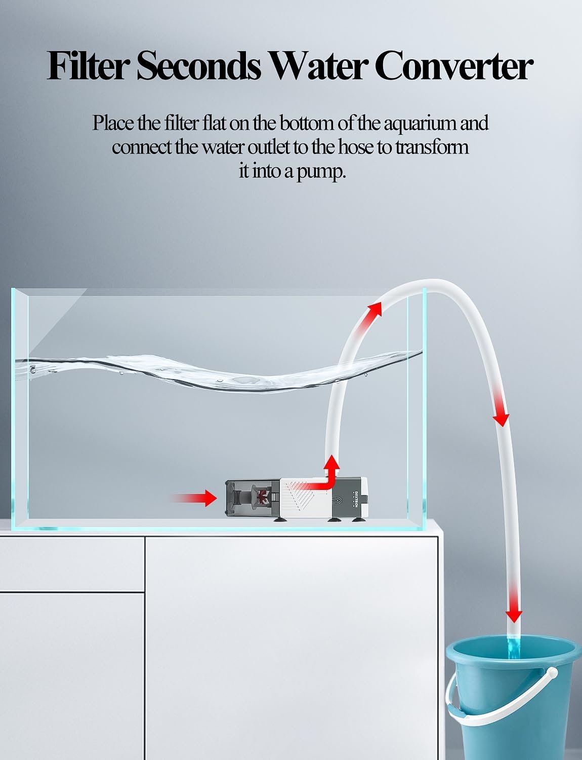 UPETTOOLS Pro 4 in 1 Aquarium Internal Filter ，Internal Filter with Fish Safe，Filtration Rainfall Oxygen Pump Wave Maker for 5 to 30 Litre Tanks 6W Models - Image 4