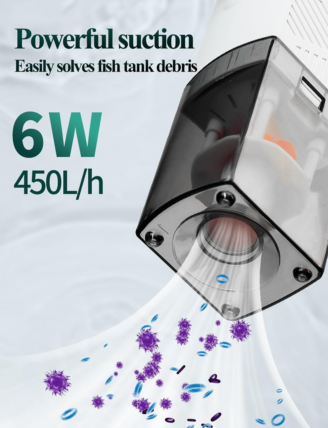 UPETTOOLS Pro 4 in 1 Aquarium Internal Filter ，Internal Filter with Fish Safe，Filtration Rainfall Oxygen Pump Wave Maker for 5 to 30 Litre Tanks 6W Models - Image 6