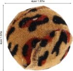 jojofuny 10pcs Leopard Print Interactive Cat Balls, Crinkle Fabric Soft Kitten Play Set for Indoor Cats - Image 3