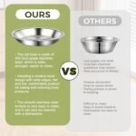 2Pcs 6.3 inch Stainless Steel Cat Bowls, Shallow Wide Flat Whisker Friendly Cat Food Water Dishes Bowls Large Dishes for Cats Dogs - Image 7