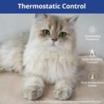 NICREW Pet Heating Pad for Dogs and Cats, Heated Cat Bed with Steel-Wrapped Cord and Soft Fleece Cover, 17.7 x 15.7 Inches, 30 Watts - Image 4