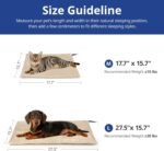 NICREW Pet Heating Pad for Dogs and Cats, Heated Cat Bed with Steel-Wrapped Cord and Soft Fleece Cover, 17.7 x 15.7 Inches, 30 Watts - Image 5