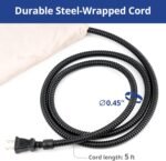 NICREW Pet Heating Pad for Dogs and Cats, Heated Cat Bed with Steel-Wrapped Cord and Soft Fleece Cover, 17.7 x 15.7 Inches, 30 Watts - Image 6