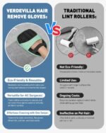 Magic Brush Glove Pet Hair - 2 Pack Electrostatic Grooming Removal Gloves for Dogs and Cats, The Magic Brush Pure Path Yomi Pet Grooming Needs, Fur Remover for Furniture, Clothes, Car Seats (Green) - Image 9