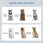 PawHut Elevated Dog Bowls for Large Dogs Pet Feeding Station with Stand, Storage, 2 Stainless Steel Food and Water Bowls, Grey, 23.6" x 11.8" x 14" - Image 7