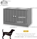 PawHut Elevated Dog Bowls for Large Dogs Pet Feeding Station with Stand, Storage, 2 Stainless Steel Food and Water Bowls, Grey, 23.6" x 11.8" x 14" - Image 8