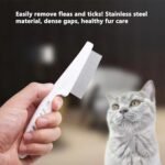 Flea And Tick Comb For Dogs,With Non-slip Handle Dog Brush For Flea - Tick Comb, Cat Grooming Set, Effective Float Hair Remover For Pet - Image 4