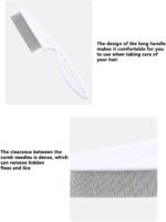 Flea And Tick Comb For Dogs,With Non-slip Handle Dog Brush For Flea - Tick Comb, Cat Grooming Set, Effective Float Hair Remover For Pet - Image 5