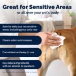 Glandex Dog Wipes Cleansing & Deodorizing Hygienic Anal Gland Grooming Wipes for All Pets - by Vetnique Labs (100ct) - Image 8