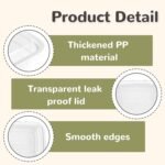50-Pack 32oz Meal Prep Containers with Lids, BPA Free Plastic Food Container with Lid Reusable, Microwave Safe Take Out Container with Lid for Meal Prep - Image 4
