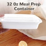 50-Pack 32oz Meal Prep Containers with Lids, BPA Free Plastic Food Container with Lid Reusable, Microwave Safe Take Out Container with Lid for Meal Prep - Image 7