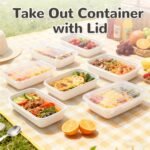 50-Pack 32oz Meal Prep Containers with Lids, BPA Free Plastic Food Container with Lid Reusable, Microwave Safe Take Out Container with Lid for Meal Prep - Image 8