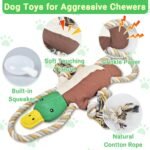 Squeaky Dog Toys, Duck Puppy Toys with Crinkle Paper and Squeaker, Interactive Tug of War Dog Toy for Small, Medium, and Large Breeds - Image 3