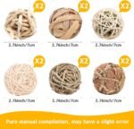 12 PCS Small Animals Activity Toys, Bunny Play Balls Rolling Chew Toys & Gnawing Treats for Rabbits Guinea Pigs Chinchilla Bunny Degus - Pet Cage Entertainment Accessories - Image 3