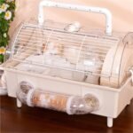 Hamster Cages Hamster cage Portable Convenient Double-Layer with Variety of Accessories(Orange) - Image 6