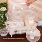 Hamster Cages Hamster cage Portable Convenient Double-Layer with Variety of Accessories(Orange) - Image 8