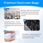 12 Pack Pet Food Desiccant Bag, Desiccant Packets Compatible with PLAF001, PLAF002, PLAF101, PLAF005, PLAF006 Automatic Cat Dog Feeders, Desiccant Bags Replacement Dry Cat Food & Dog Food - Image 4