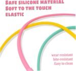 2Pcs Cat Teaser Wand Soft Silicone Cat Wand Toy 31.5" Mouse Tail Design Interactive Stick Toy with Bell Wands Exerciser - Image 3