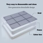 Rabbit-Litter Box-Toilet Pan Bunny-Potty - Restroom Pet Tray Trainer with Grate for Guinea Pigs Hamster Chinchilla Ferret Rat Hedgehog Small Animals (S) - Image 3