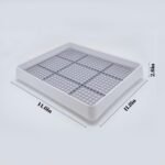 Rabbit-Litter Box-Toilet Pan Bunny-Potty - Restroom Pet Tray Trainer with Grate for Guinea Pigs Hamster Chinchilla Ferret Rat Hedgehog Small Animals (S) - Image 4