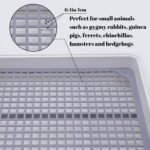 Rabbit-Litter Box-Toilet Pan Bunny-Potty - Restroom Pet Tray Trainer with Grate for Guinea Pigs Hamster Chinchilla Ferret Rat Hedgehog Small Animals (S) - Image 5