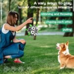 CHUKCHI Dog Toys Soccer Ball with Straps, Interactive Dog Toys for Tug of War,Puppy Birthday Gifts,Dog Water Toy,Dog Tug Toy,Durable Dog Balls for Small Medium & Large Dogs（8 inch） - Image 5