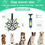 CHUKCHI Dog Toys Soccer Ball with Straps, Interactive Dog Toys for Tug of War,Puppy Birthday Gifts,Dog Water Toy,Dog Tug Toy,Durable Dog Balls for Small Medium & Large Dogs（8 inch） - Image 6