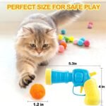 31Pcs Interactive Cat Toys Set, Cat Fetch Toy Gun with 30 Stuffed Plush Balls for Bored Indoor Adult Cats, Kitten Kitty Toys Pet Supplies Accessories, Funny Launcher & Cute Cat Gifts - Image 5