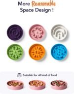 LE TAUCI Ceramic Slow Feeder Dog Bowls Small Breed, 0.6 Cups Dog Food Dish for Fast Eaters, Puzzle Bowl for Small Dogs and Cats,Bloom Pink - Image 10