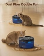 Cat Water Fountain for Cats Indoor: 2.4L Cat Fountains for Drinking - Quiet Pet Water Dispenser - Automatic Pet Watering Bowls for Cats - Black Kitten Waterer Supplies - for Small/Medium Animals - Image 9