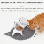 Cat Litter Mat, Non Slip Cat Face Shaped Litter Mat, Wear Resistant Feeding Pad, Home Use Tapis Litiere Chat (Grey) - Image 5