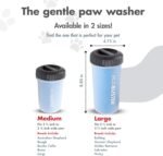 Dexas Lidded MudBuster Portable Dog Paw Cleaner, Pro Blue, Large with Lid - Image 4