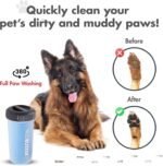 Dexas Lidded MudBuster Portable Dog Paw Cleaner, Pro Blue, Large with Lid - Image 5