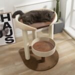 SHENGOCASE Modern Cat Tree Tower with Extra Large Platform Perch Bed for Maine Coon and Big Couch Sofa for Multiple Cats - Image 3