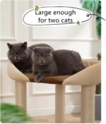 SHENGOCASE Modern Cat Tree Tower with Extra Large Platform Perch Bed for Maine Coon and Big Couch Sofa for Multiple Cats - Image 4