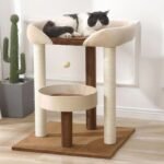 SHENGOCASE Modern Cat Tree Tower with Extra Large Platform Perch Bed for Maine Coon and Big Couch Sofa for Multiple Cats - Image 5
