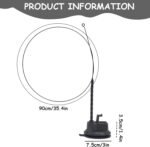 Suction Cup Cat Toy 35in Flexible Steel Cat Wand with Stand & DIY Refill Head 2-in-1 Hands-Free & Handheld Fun Teaser Toy for Indoor Home Teaser Wand - Image 7