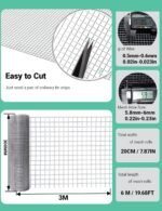 C&Xanadu 11.81INX19.69FT Rodent Wire Mesh Sheet,Welded Steel Mesh Panels,Hot Dip Galvanised Wire Netting Fence Mesh-Stop & Prevent Rat & Mouse Through. - Image 4